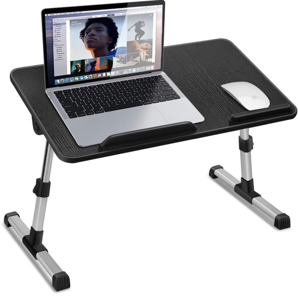 Folding Laptop tray Black, Adjustable Angle & Rise Portable for Sofa Bed desk - Picture 2 of 8